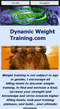 Mobile Screenshot of dynamicweighttraining.com